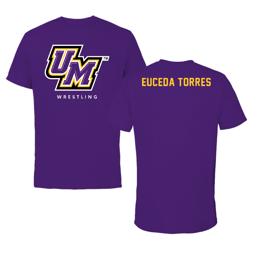 University of Montevallo Wrestling Royal Purple Tee - Samuel Euceda Torres