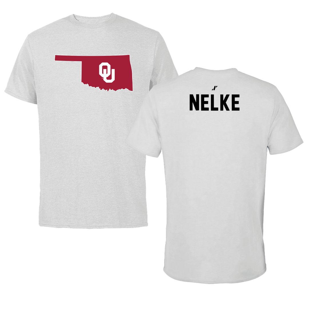 University of Oklahoma Golf Light Gray State Tee - Raychel Nelke