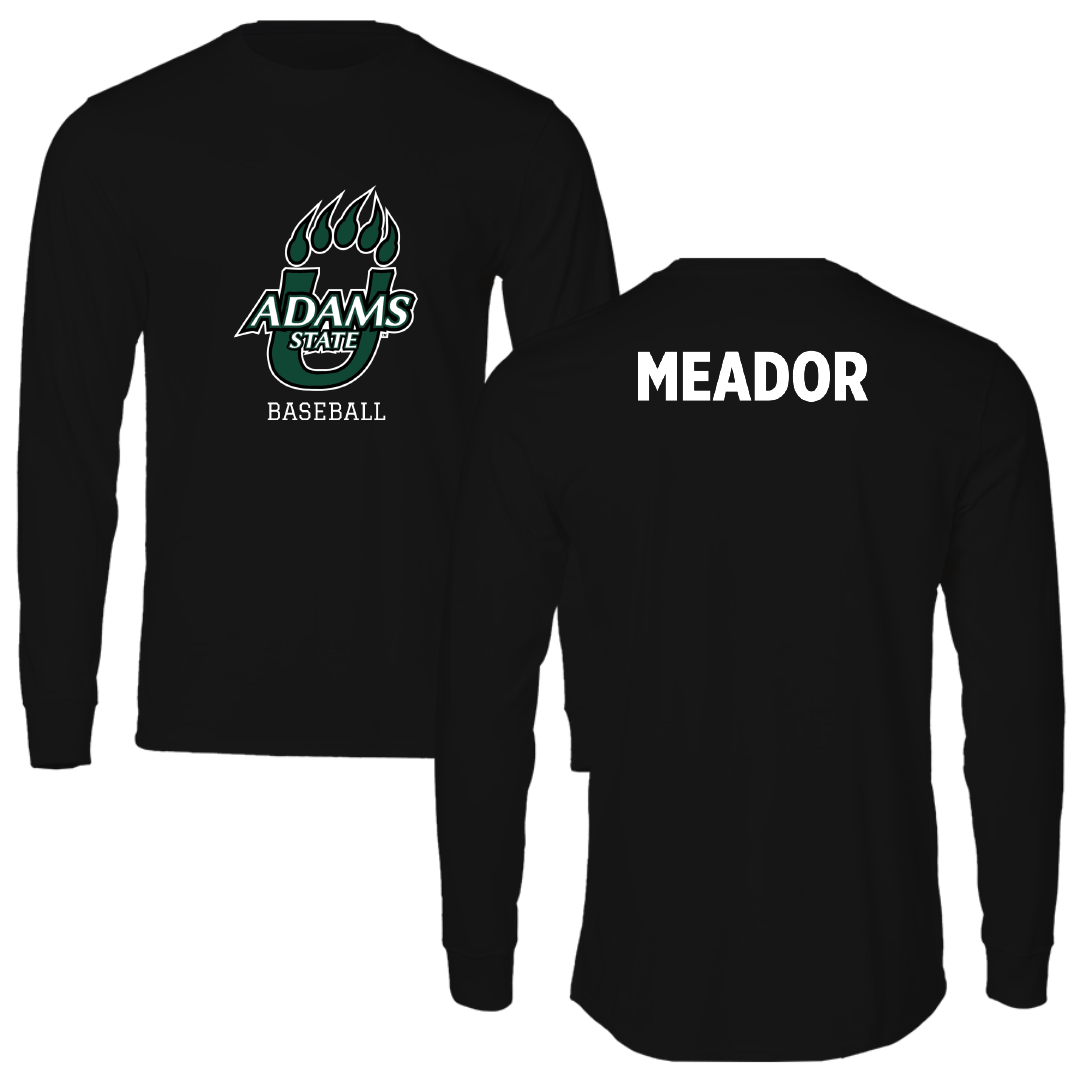 Adams State University Baseball Black State Performance Long Sleeve - Billy Meador