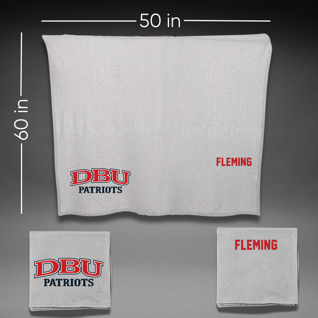 Dallas Baptist University Golf Gray Blanket - Brandee Fleming