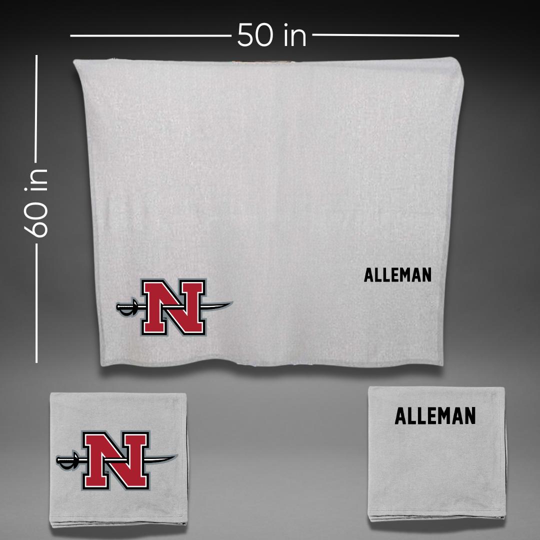 Nicholls State University Cheer Gray Blanket - Sydni Alleman