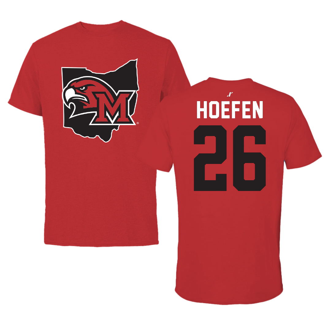 Miami University (Ohio) Soccer Red State Tee - #26 Morhéa Hoefen