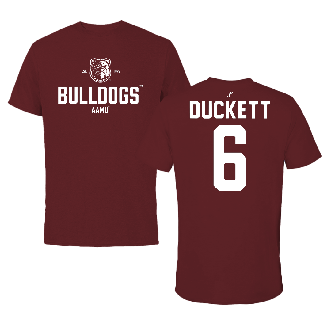 Alabama A&M University Volleyball Maroon General Performance Tee - #6 Bailey Duckett