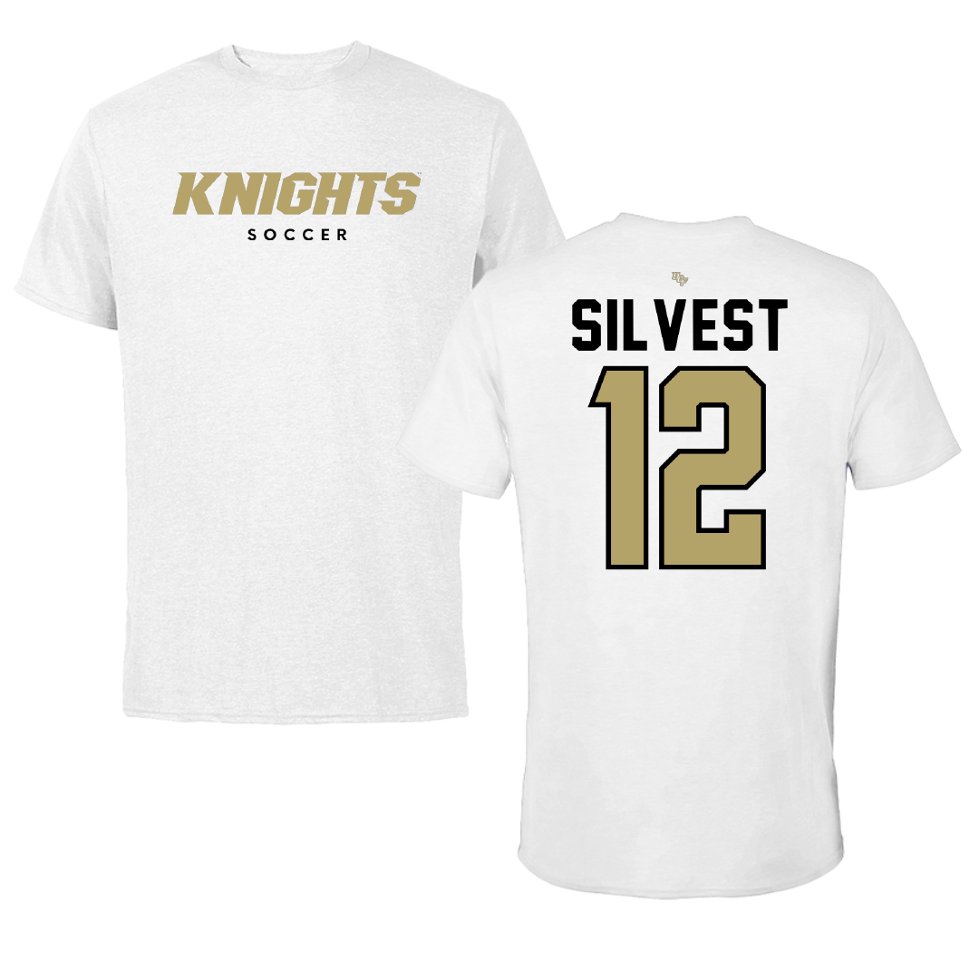 University of Central Florida Soccer White Block Tee - #12 Jada Silvest