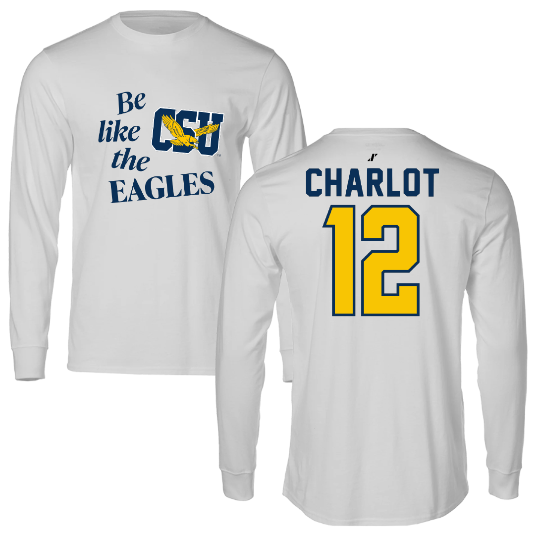 Coppin State University Baseball Light Gray Be Like Us Long Sleeve - #12 Elijah Charlot