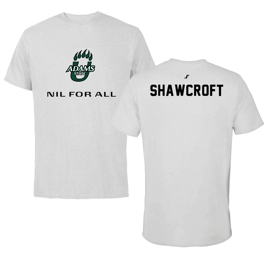 Adams State University Baseball Light Gray NIL for ALL Tee - Byron Shawcroft