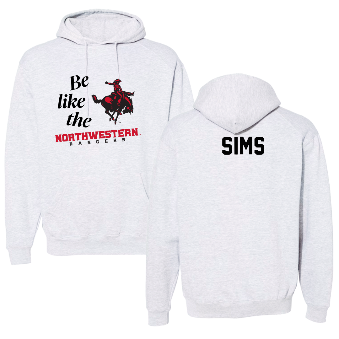 Northwestern Oklahoma State University TF and XC Light Gray Be Like Us Hoodie - Jared Sims