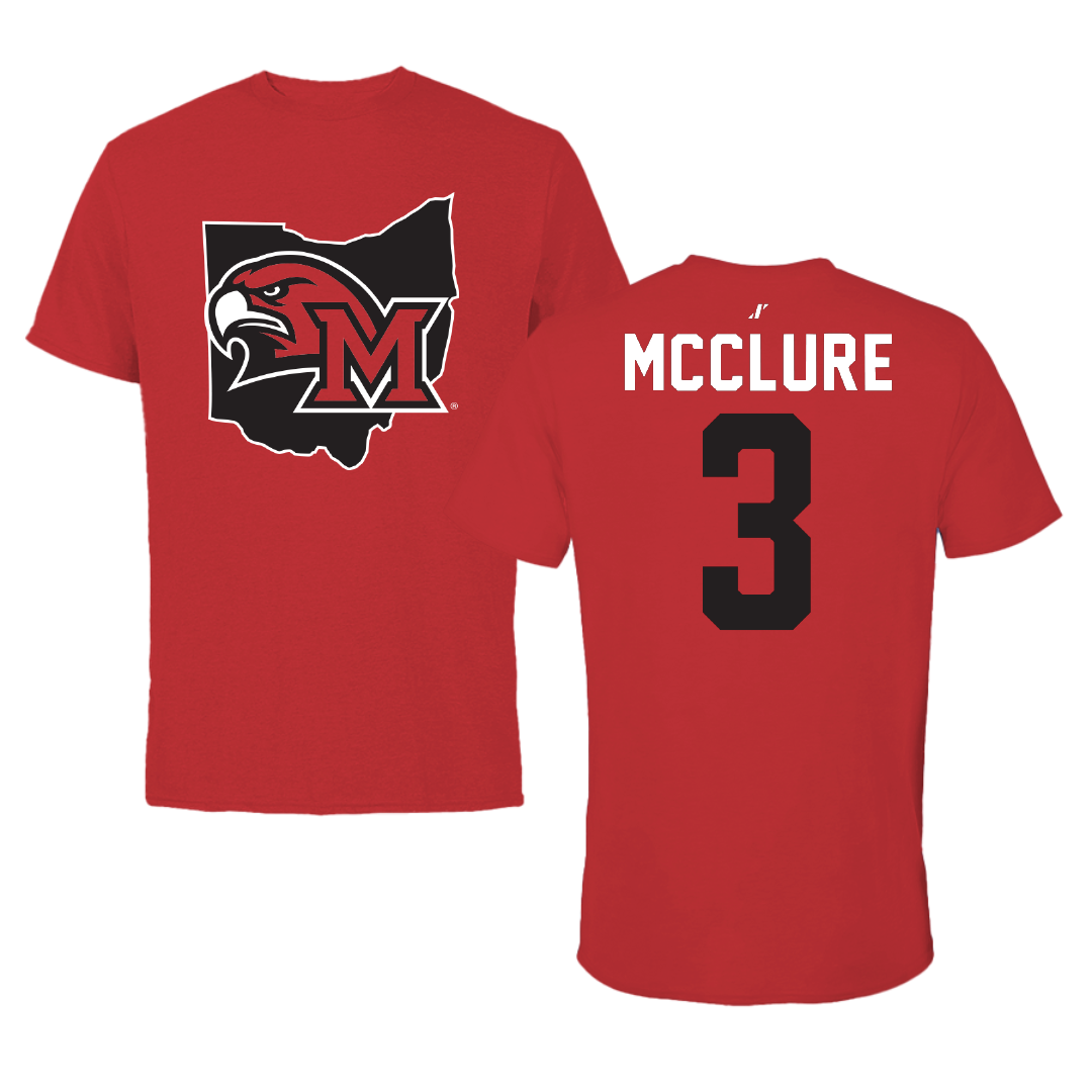 Miami University (Ohio) Volleyball Red State Performance Tee - #3 Anna McClure