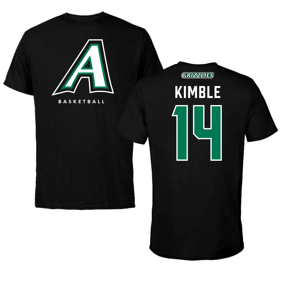 Adams State University Basketball Black Block Tee - #14 Cam Kimble