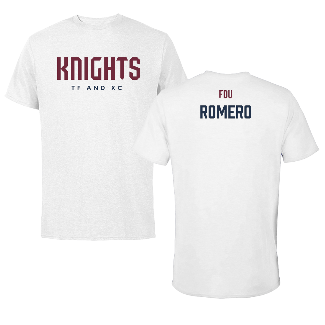 Fairleigh Dickinson University-Metropolitan Campus TF and XC White Performance Tee - Zander Romero