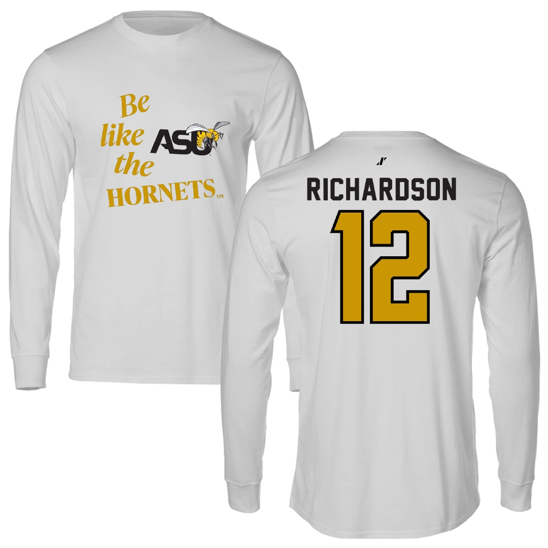 Alabama State University Softball Light Gray Be Like Us Long Sleeve - #12 Leah Richardson