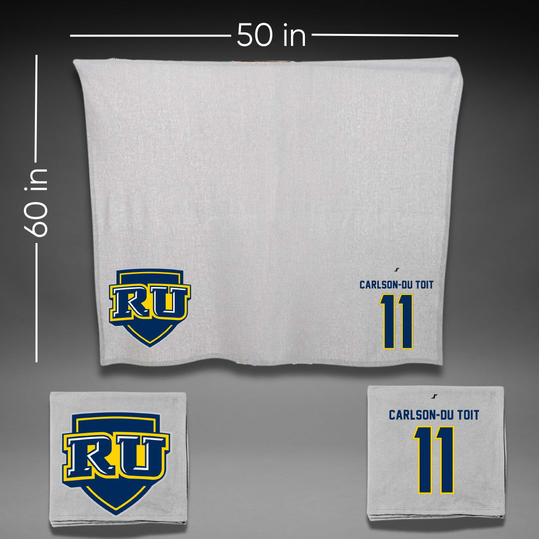 Regis University (Colorado) Soccer Gray Blanket - #11 Rayhan Carlson-Du Toit