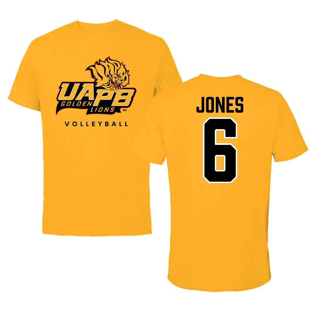 University of Arkansas-Pine Bluff Volleyball Gold Performance Tee - #6 Amayah Jones