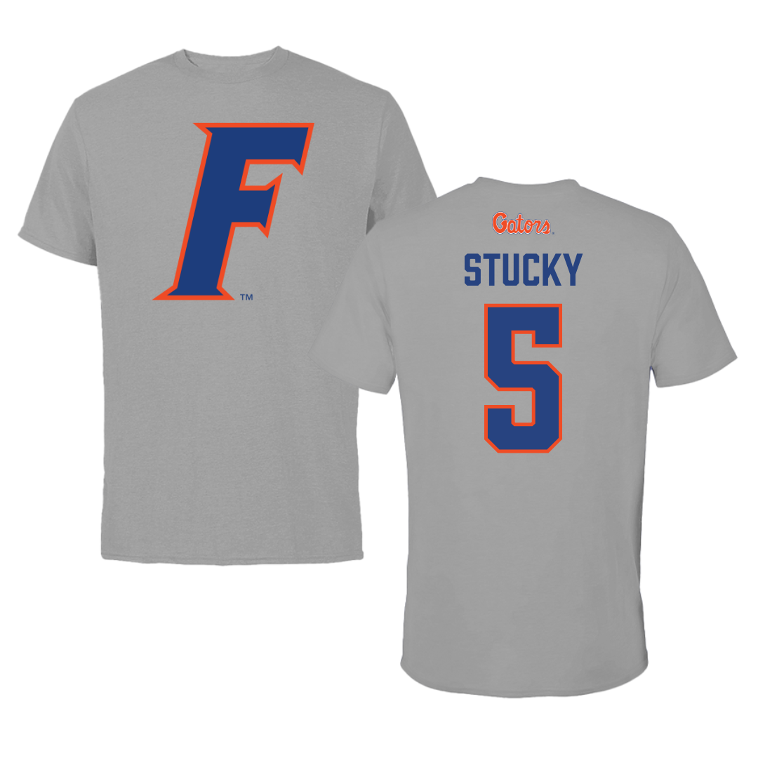 University of Florida Volleyball Dark Gray Performance Tee - #5 Alexis Stucky