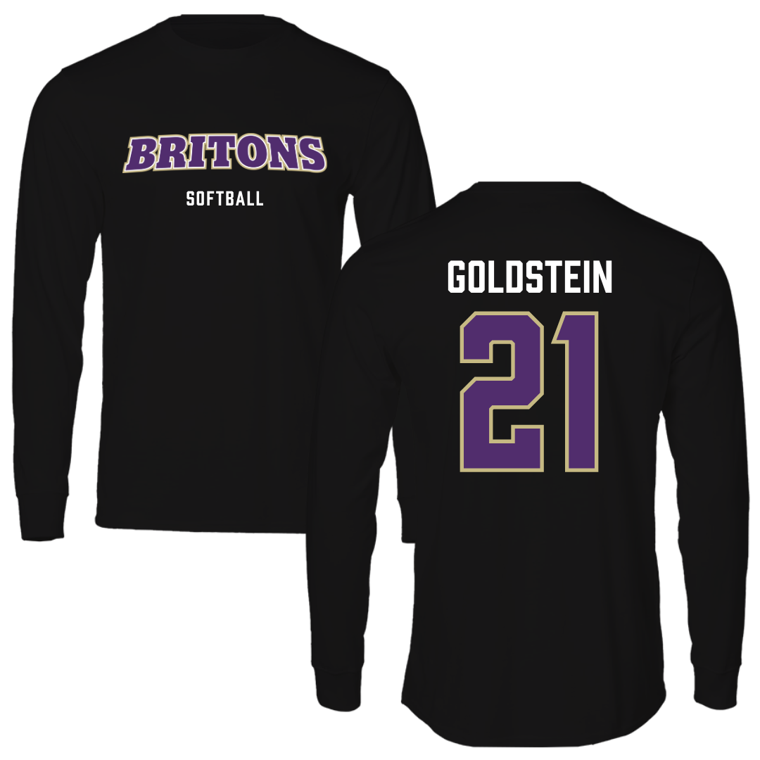 Albion College Softball Black Performance Long Sleeve - #21 Emilie Goldstein