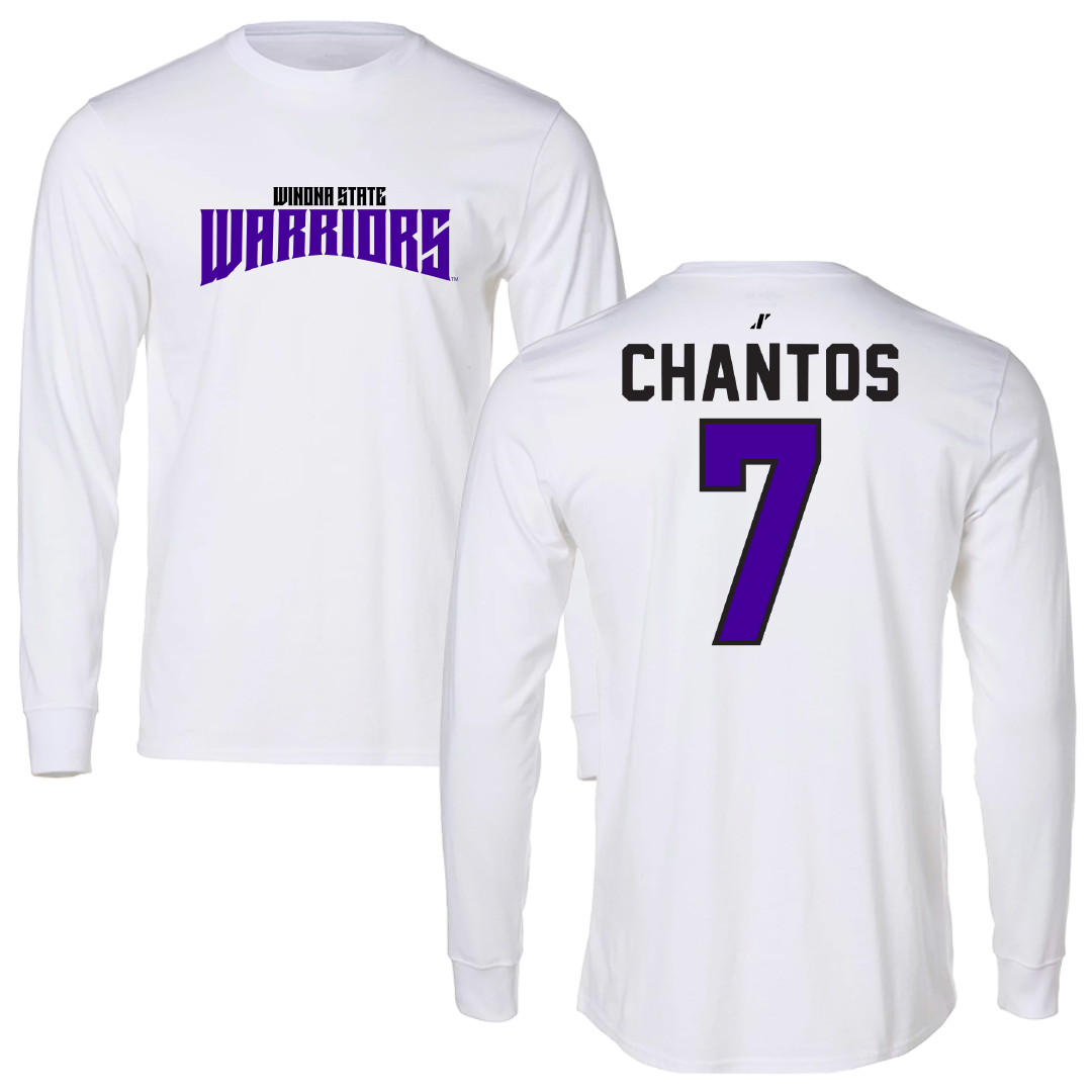 Winona State University Softball White Classic Long Sleeve - #7 Ashlee Chantos