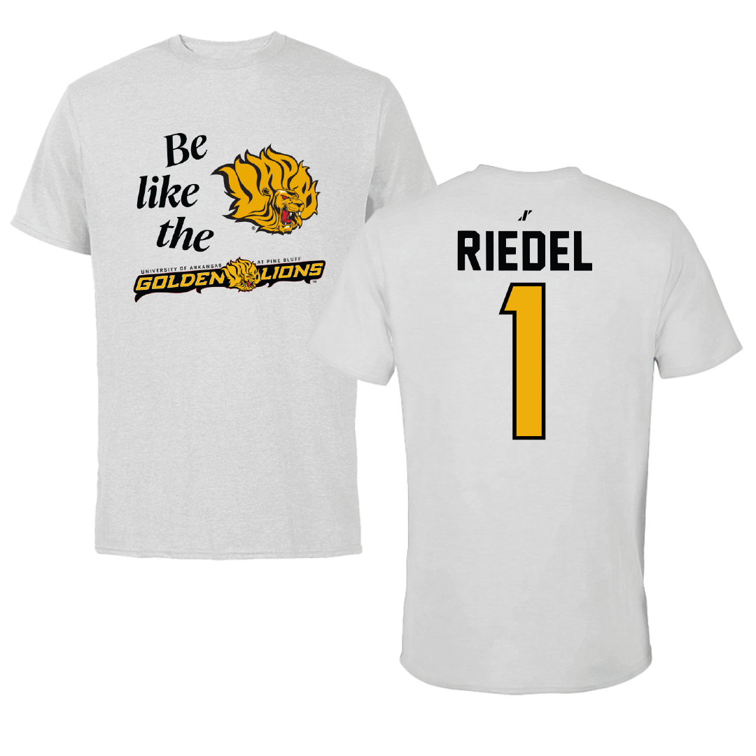 University of Arkansas-Pine Bluff Soccer Light Gray Be Like Us Performance Tee - #1 Makaila Riedel