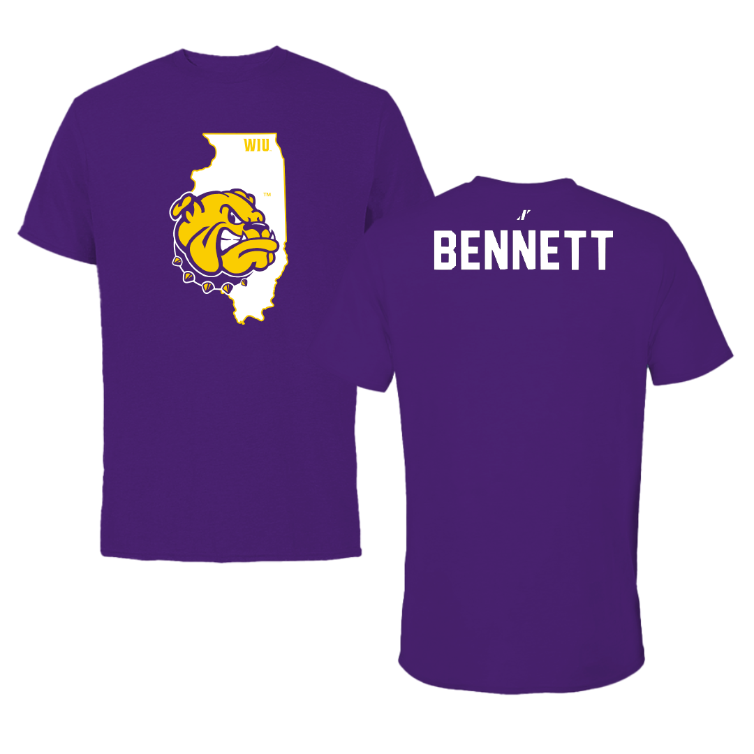 Western Illinois University TF and XC Purple State Performance Tee - Lydia Bennett