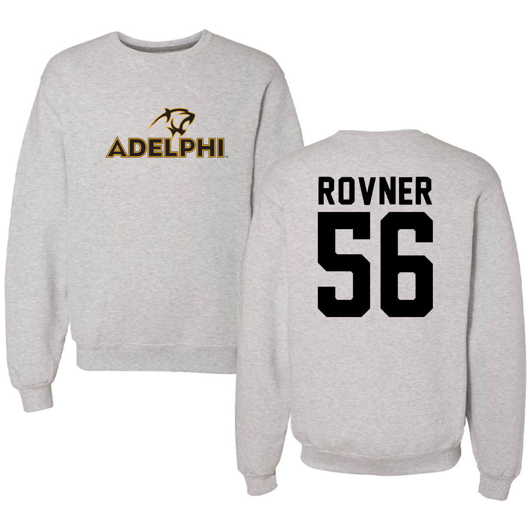 Adelphi University Baseball Gray Crewneck - #56 Zach Rovner