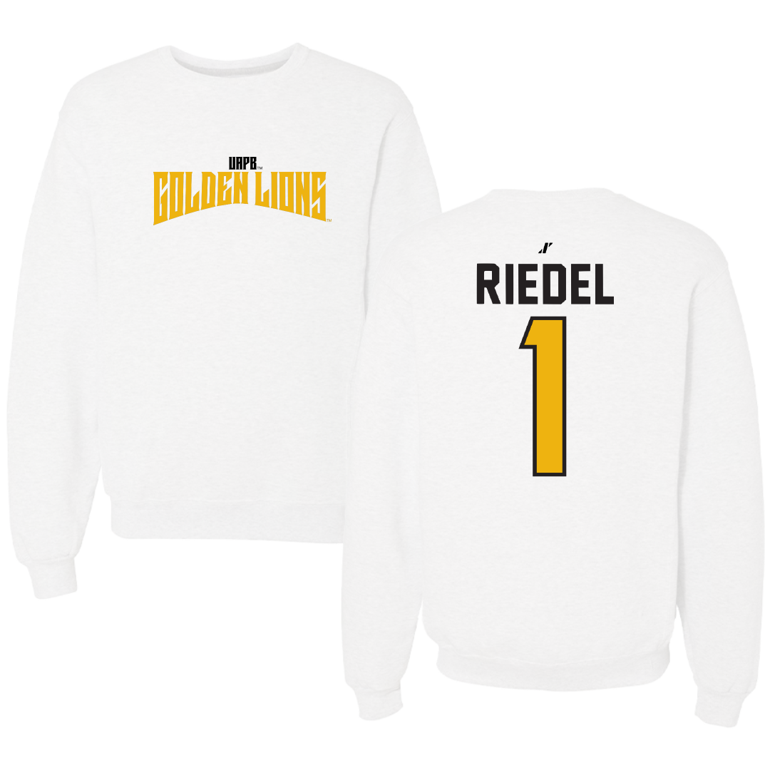 University of Arkansas-Pine Bluff Soccer White Classic Crewneck - #1 Makaila Riedel