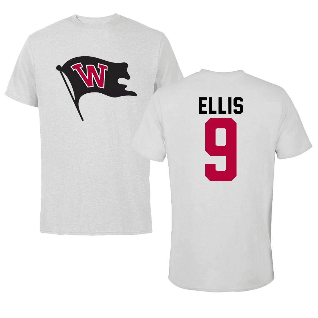 Whitworth University Softball Light Gray Tee - #9 Reagan Ellis