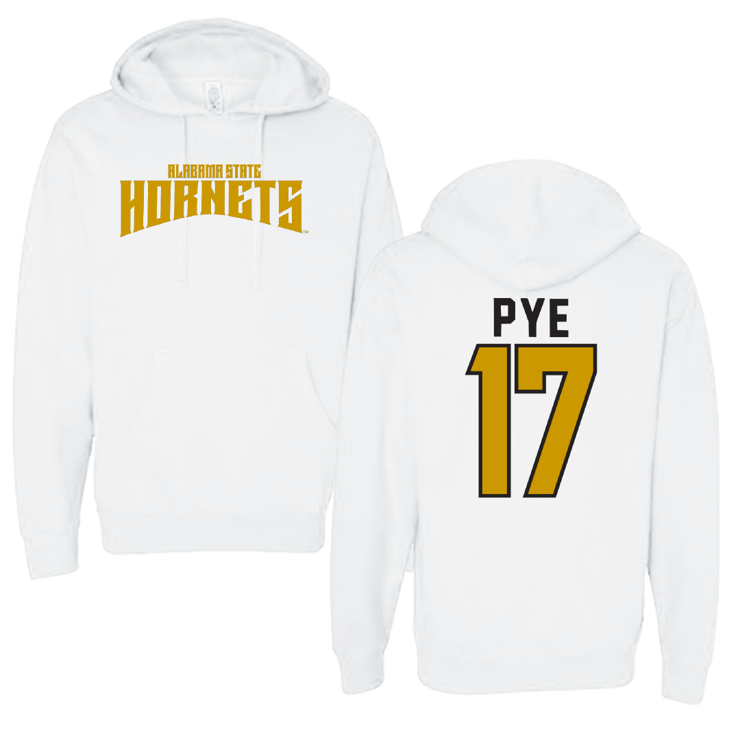 Alabama State University Softball White Classic Hoodie - #17 Ashley Pye
