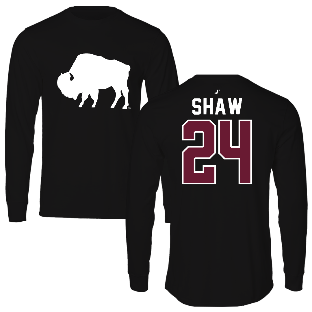 West Texas A&M University Football Black Long Sleeve - #24 Dycques Shaw