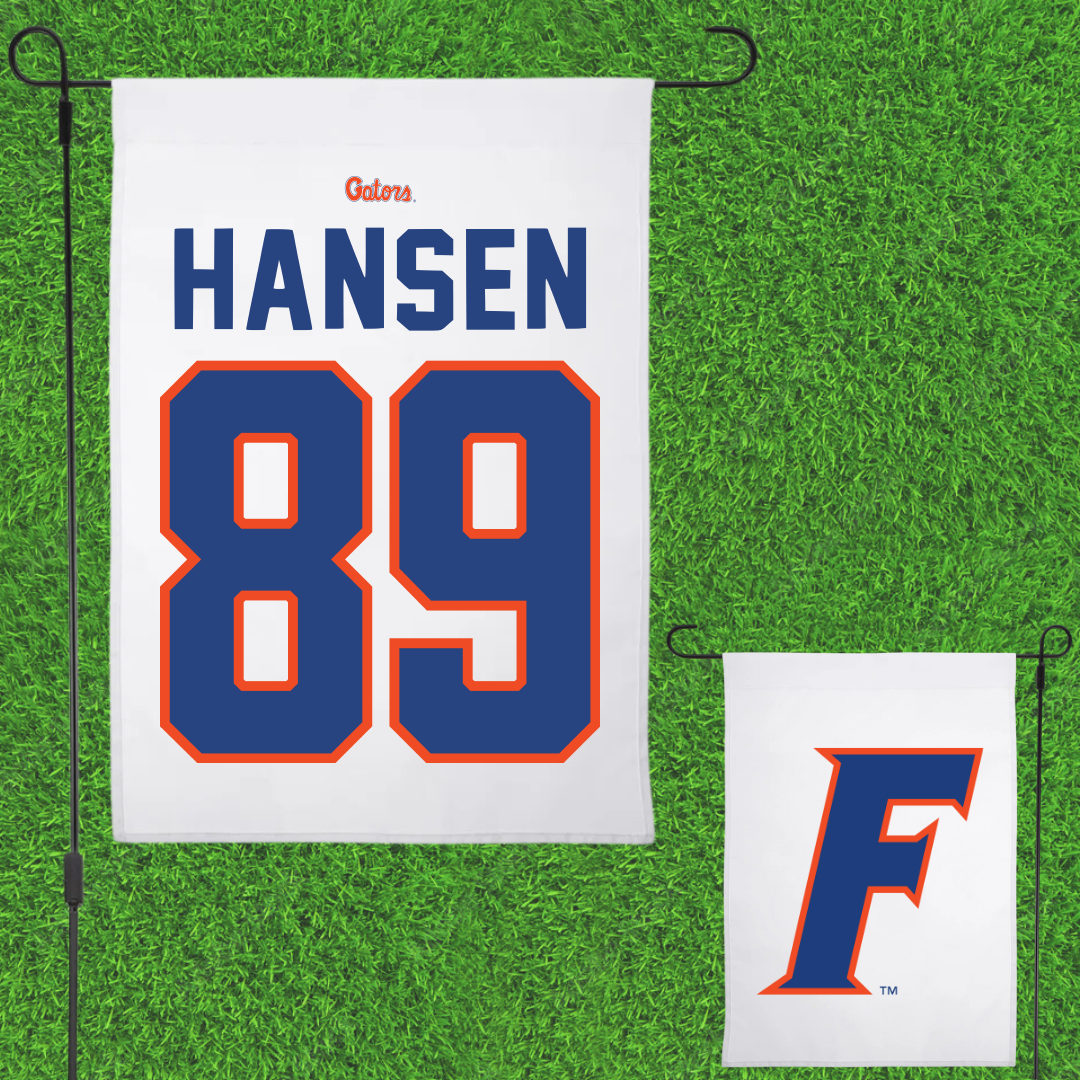 University of Florida Football White Garden Flag - #89 Hayden Hansen