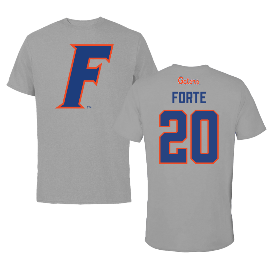 University of Florida Lacrosse Dark Gray Performance Tee - #20 Celeste Forte