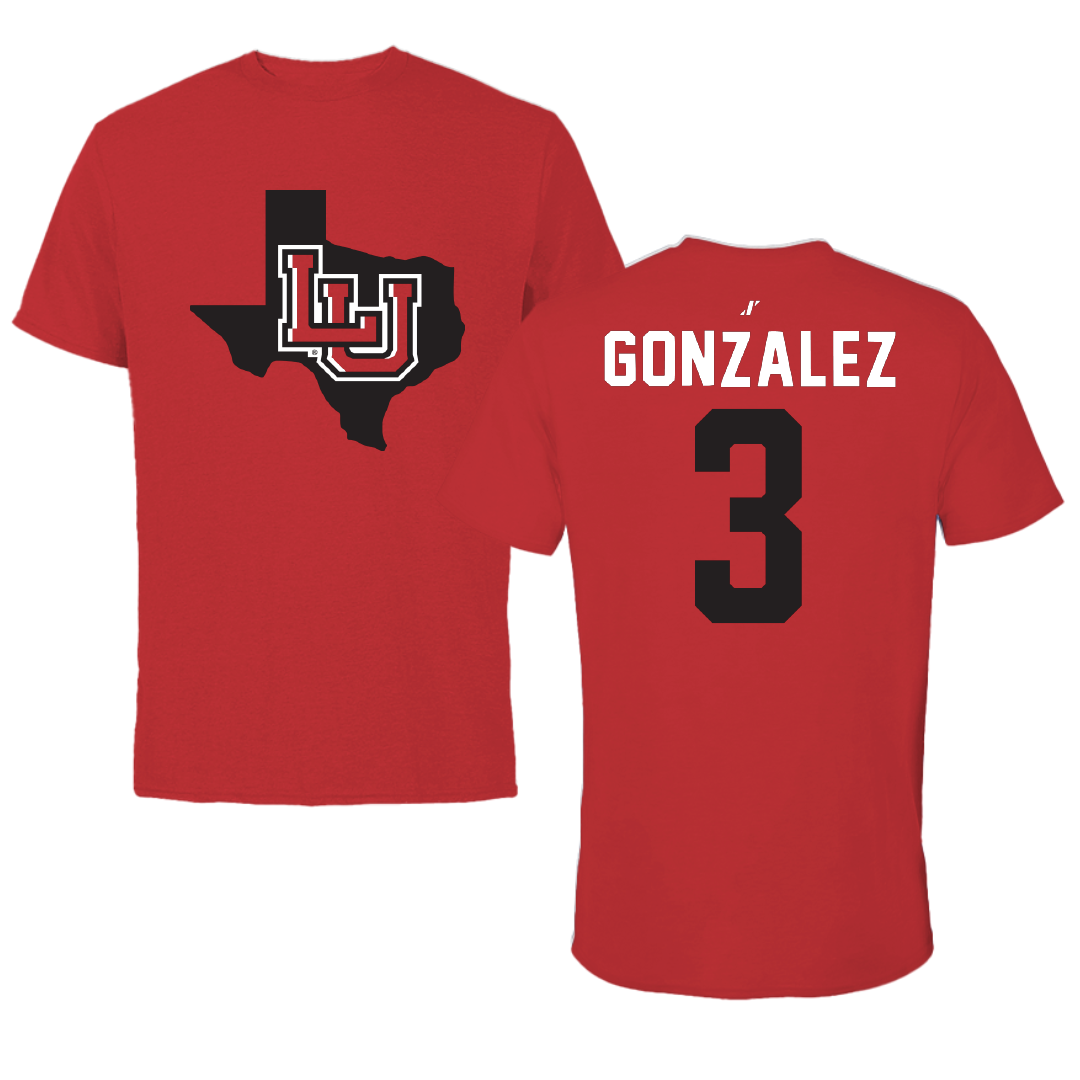 Lamar University Volleyball Red State Performance Tee - #3 Alexa Gonzalez