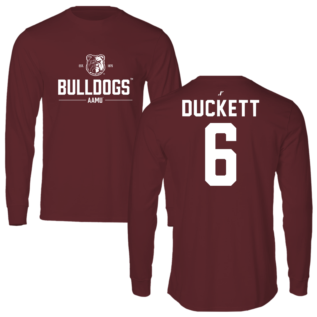 Alabama A&M University Volleyball Maroon General Performance Long Sleeve - #6 Bailey Duckett