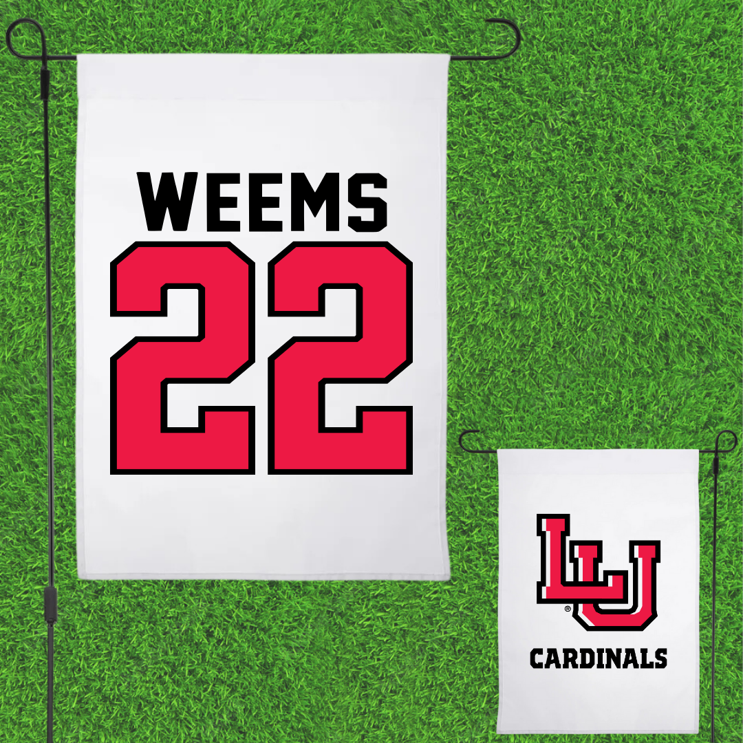 Lamar University Basketball White Garden Flag - #22 NJ Weems