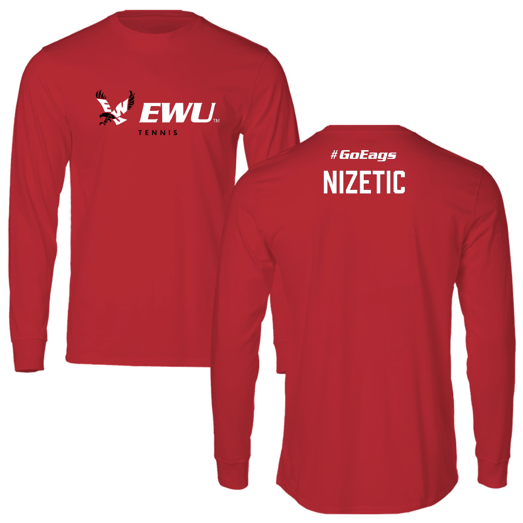 Eastern Washington University Tennis Red Long Sleeve - Leandra Nizetic