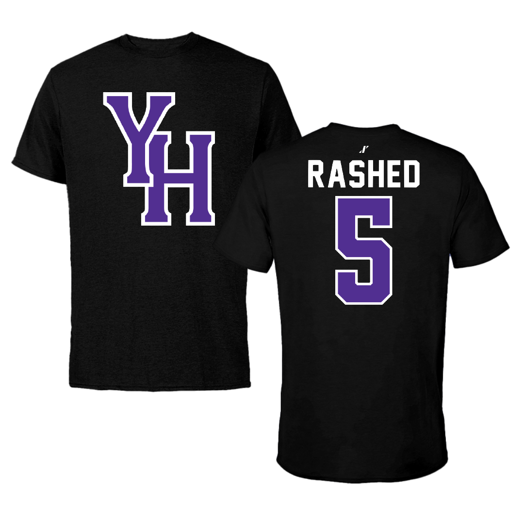 Young Harris College Basketball Black Performance Tee - #5 Morgan Rashed