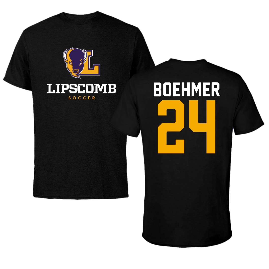 Lipscomb University Soccer Black Tee - #24 Aidan Boehmer