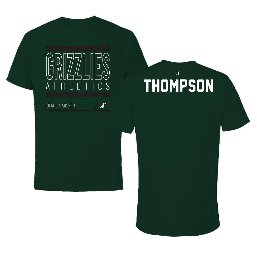 Adams State University Wrestling Forest Green Dominate Performance Tee - Kieran Thompson