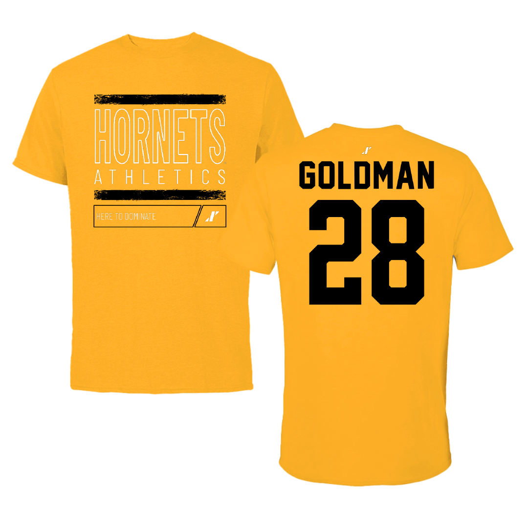 Alabama State University Soccer Gold Dominate Performance Tee - #28 Morgan Goldman