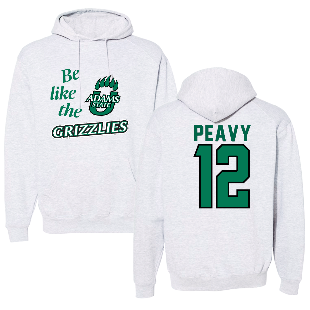 Adams State University Basketball Light Gray Be Like Us Hoodie - #12 Daisha Peavy