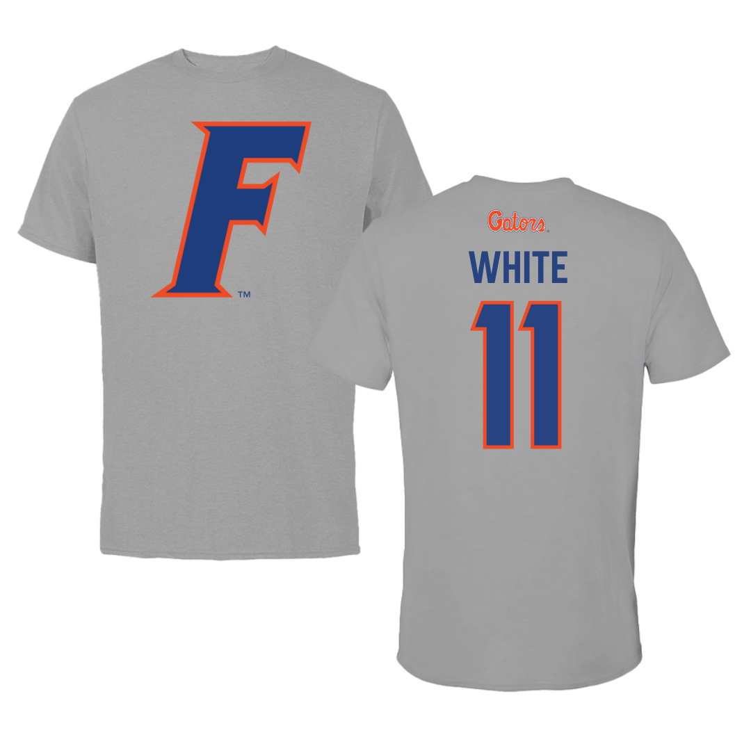 University of Florida Soccer Dark Gray Performance Tee - #11 Sophie White