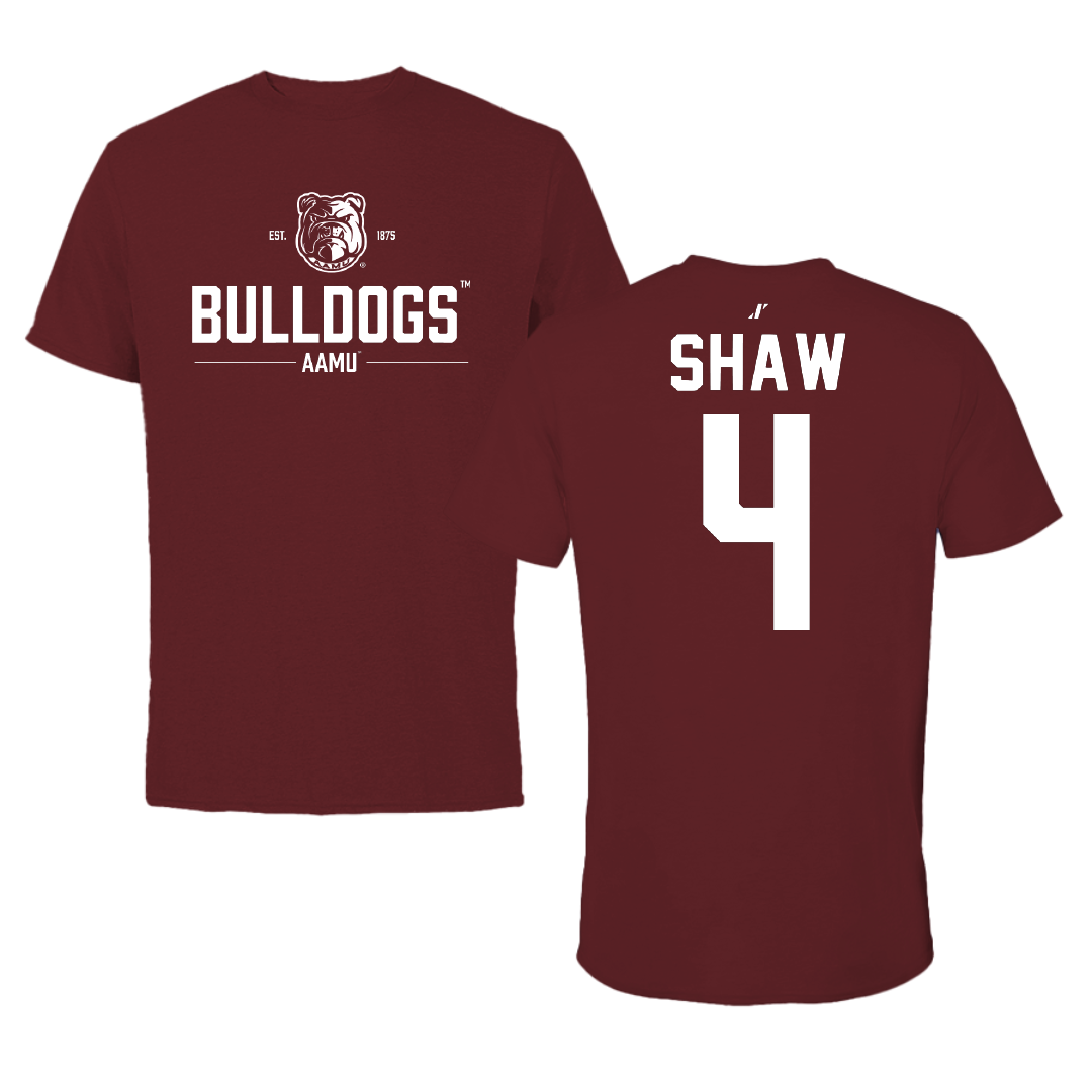 Alabama A&M University Volleyball Maroon General Performance Tee - #4 Caitlin Shaw