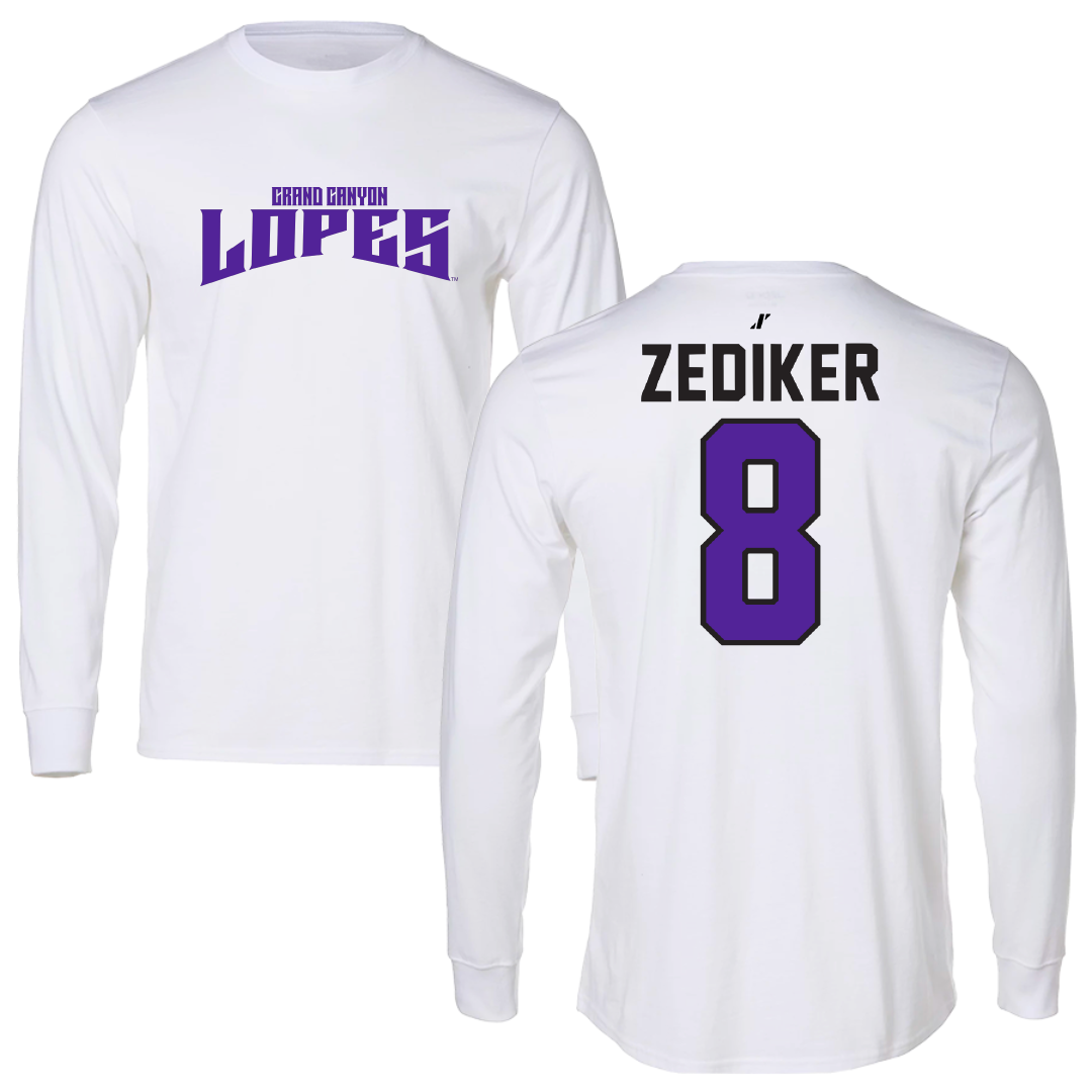 Grand Canyon University Volleyball White Classic Long Sleeve - #8 Kyle Zediker