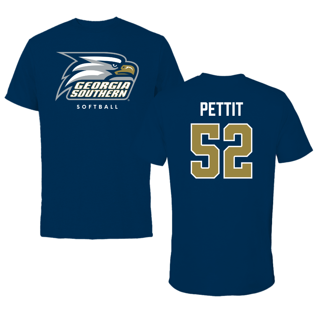 Georgia Southern University Softball Navy Tee - #52 Anslie Pettit
