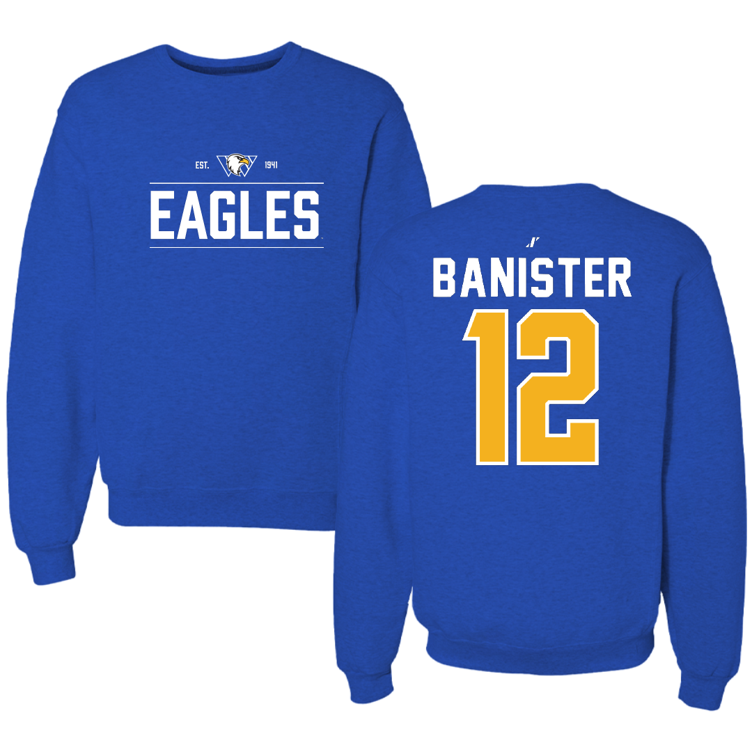 Williams Baptist University Softball Blue General Crewneck - #12 Kyrah Banister