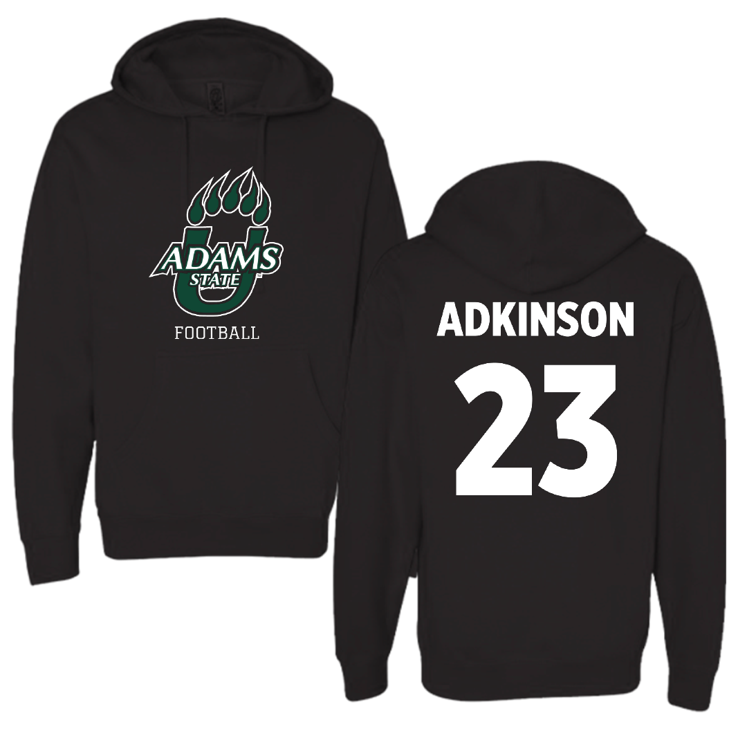 Adams State University Football Black Hoodie - #23 Jason Adkinson