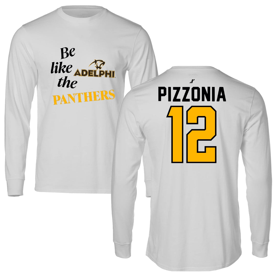Adelphi University Baseball Light Gray Be Like Us Performance Long Sleeve - #12 Greyson Pizzonia