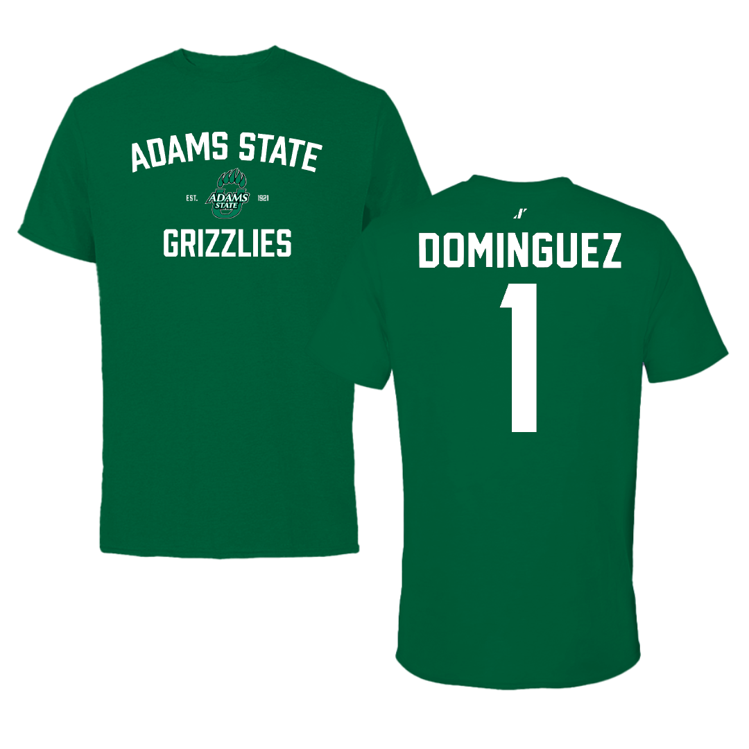 Adams State University Basketball Green General Performance Tee - #1 Harmanie Dominguez