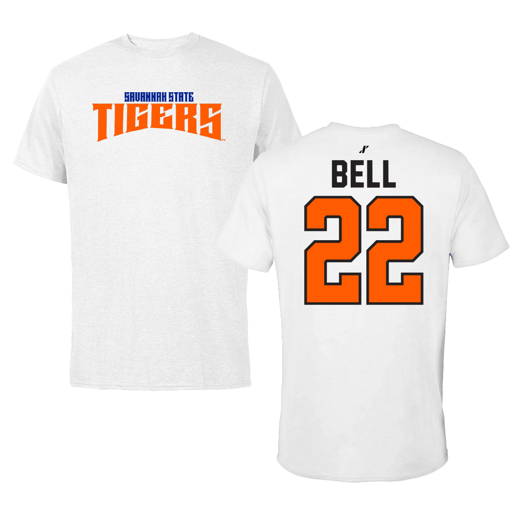 Savannah State University Football White Classic Tee - #22 Darrian Bell