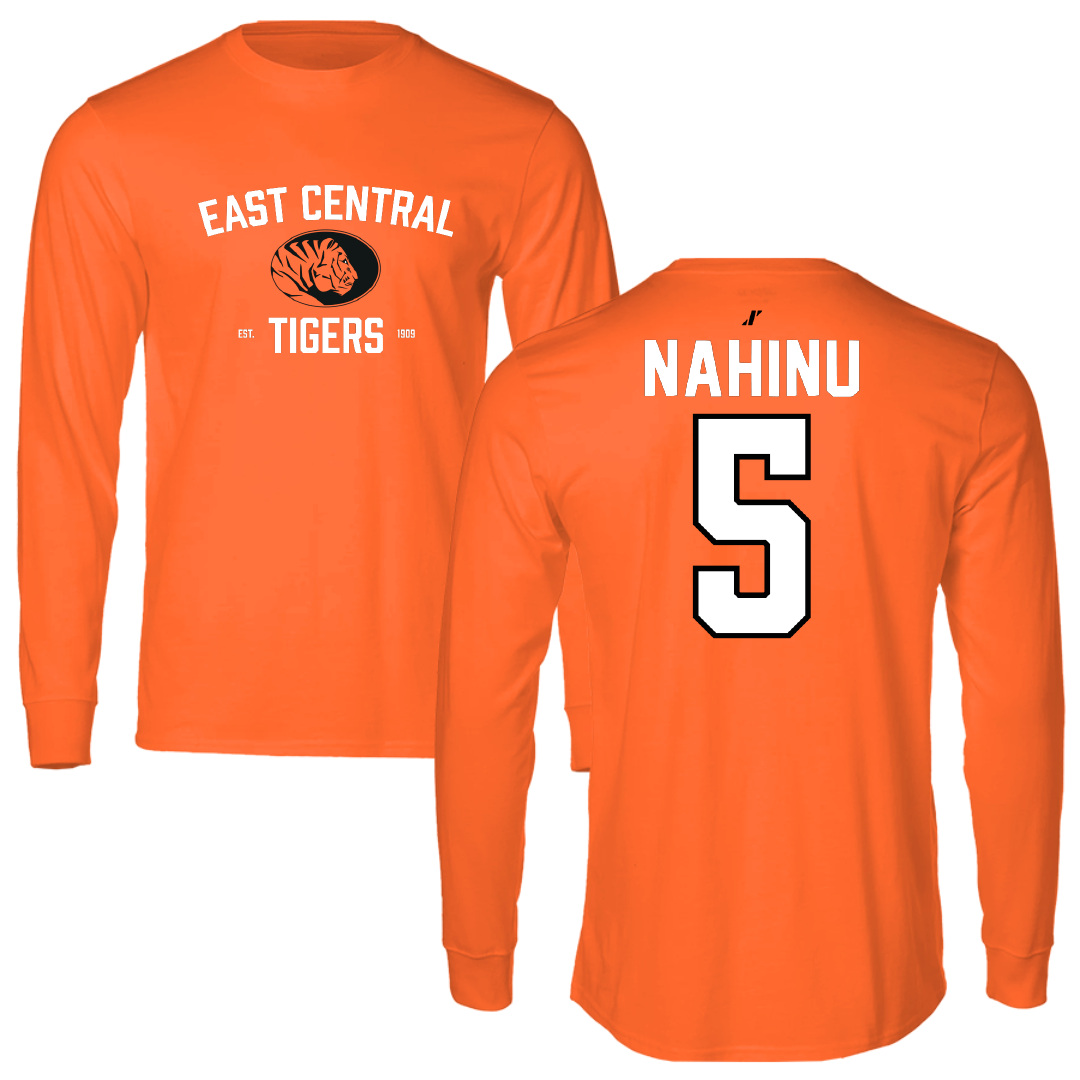 East Central University Volleyball Orange General Performance Long Sleeve - #5 Angel Nahinu