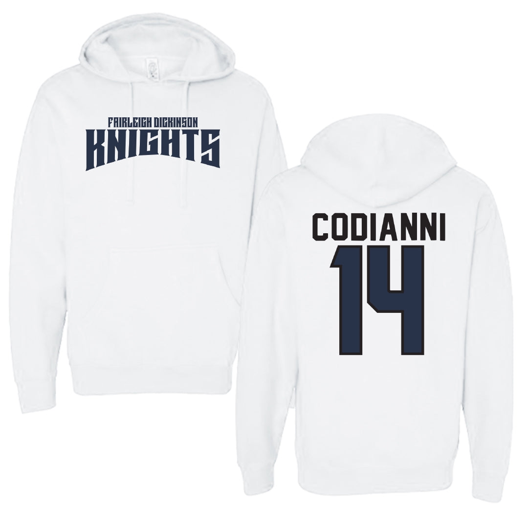 Fairleigh Dickinson University-Metropolitan Campus Lacrosse White Classic Hoodie - #14 Nora Codianni
