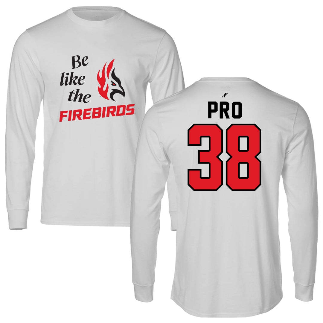 Carthage College Soccer Light Gray Be Like Us Performance Long Sleeve - #38 Samuel Pro